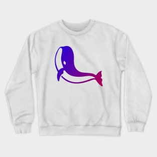 Whale Gradient blue and pink Crewneck Sweatshirt